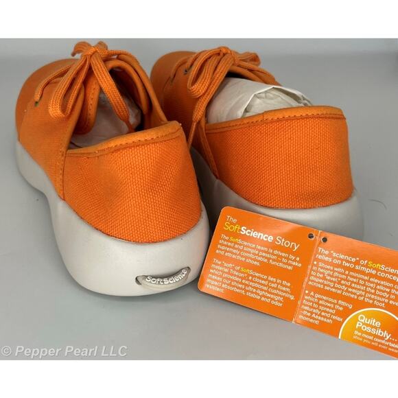 Women's Size 6 Orange Canvas Espadrille Sneaker Comfort Walking Work Casual Shoe - Picture 5 of 11